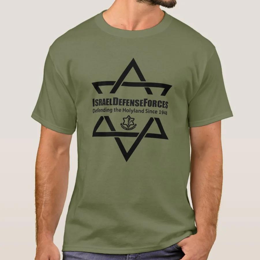 

IDF Israel Defence Forces Defending The HolyLand Star of David T Shirt New 100% Cotton Short Sleeve O-Neck Casual Mens T-shir... S разноцветный