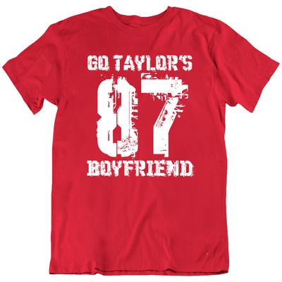 GO TAYLOR’S BOYFRIEND Football Love Kelce 87 Sport Fan Funny T Shirt Gift New