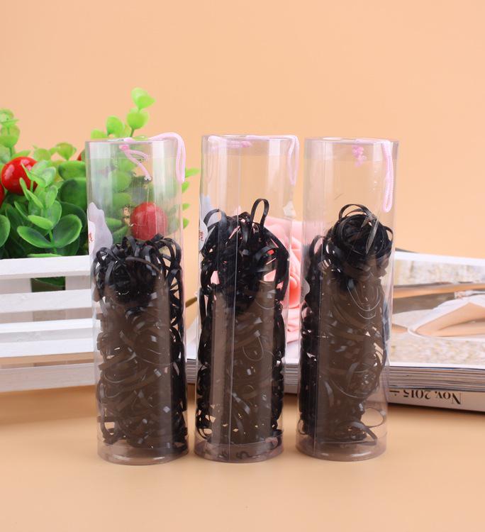 

Большая банка прочных черных резинок для волос в корейском стиле: Красочные резинки для волос для детей, не легко рвутся.