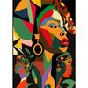 African Artwork Posters Abstract Elegant Nature Women Canvas Painting HD Print Wall Art Pictures for Living Room Home Decoration