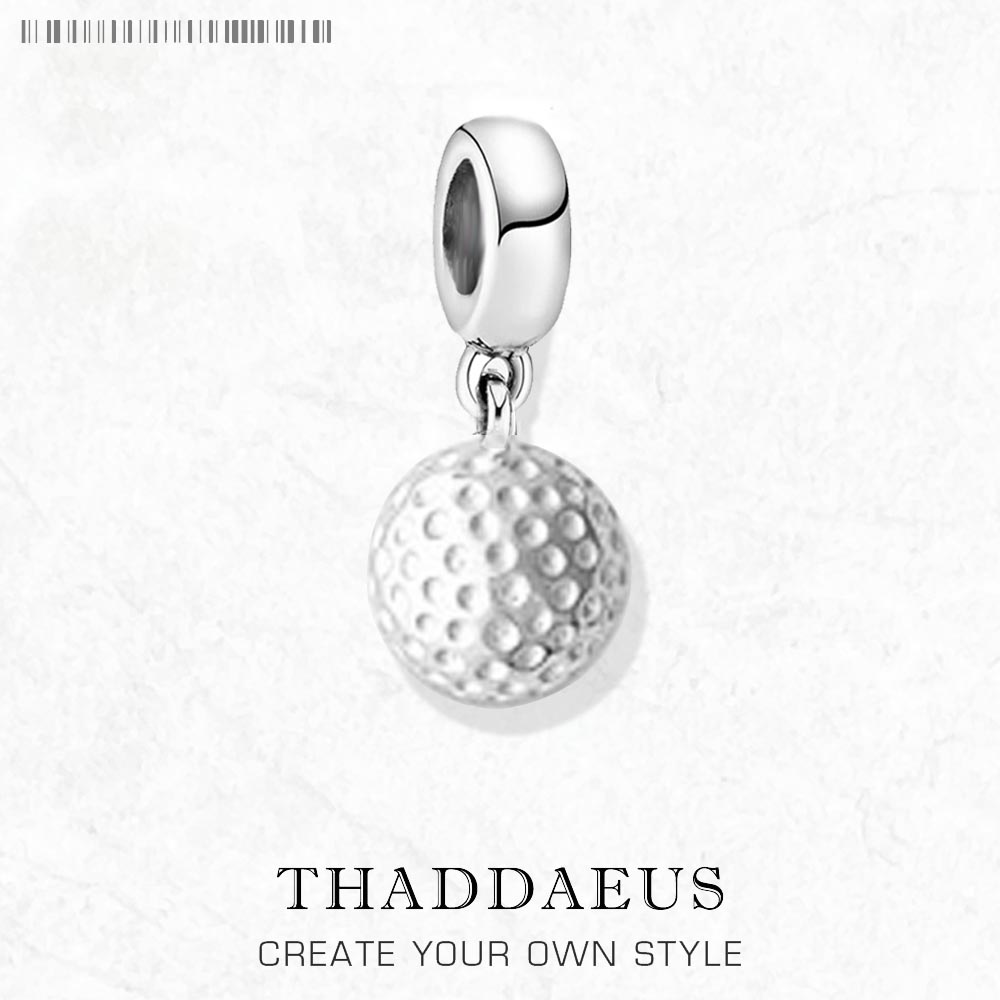 

Golf Ball Charm Pendants For Women Men Sport 925 Silver Fine Jewelry New Summer Gift