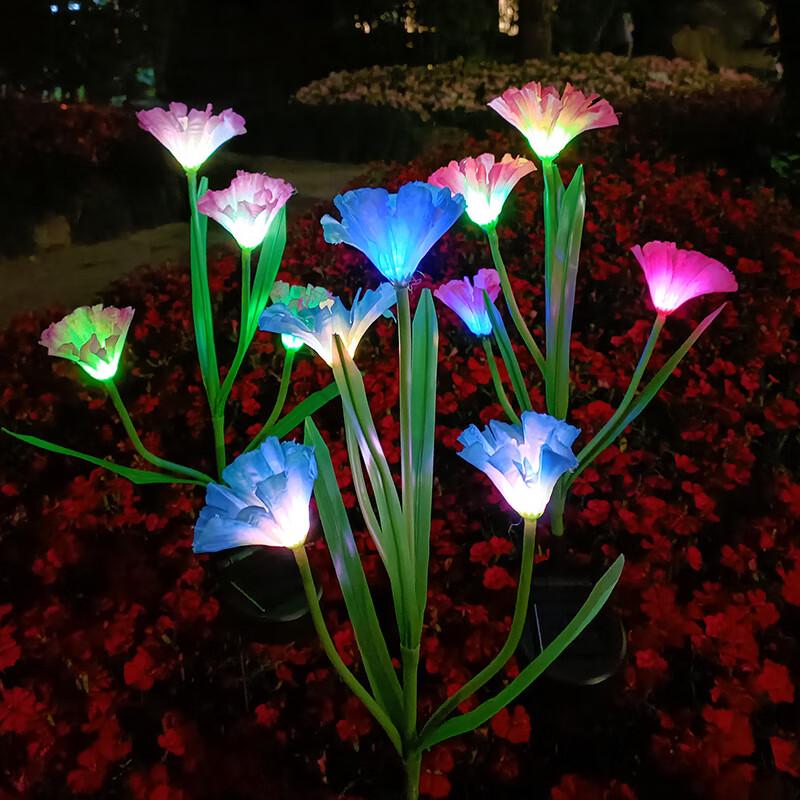

4-Head Solar Trumpet Flower LED Garden Stake Light