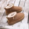 thick-soled snow boots women's thickened medium tube non-slip waterproof cotton shoes bread winter velvet high tube new fashion