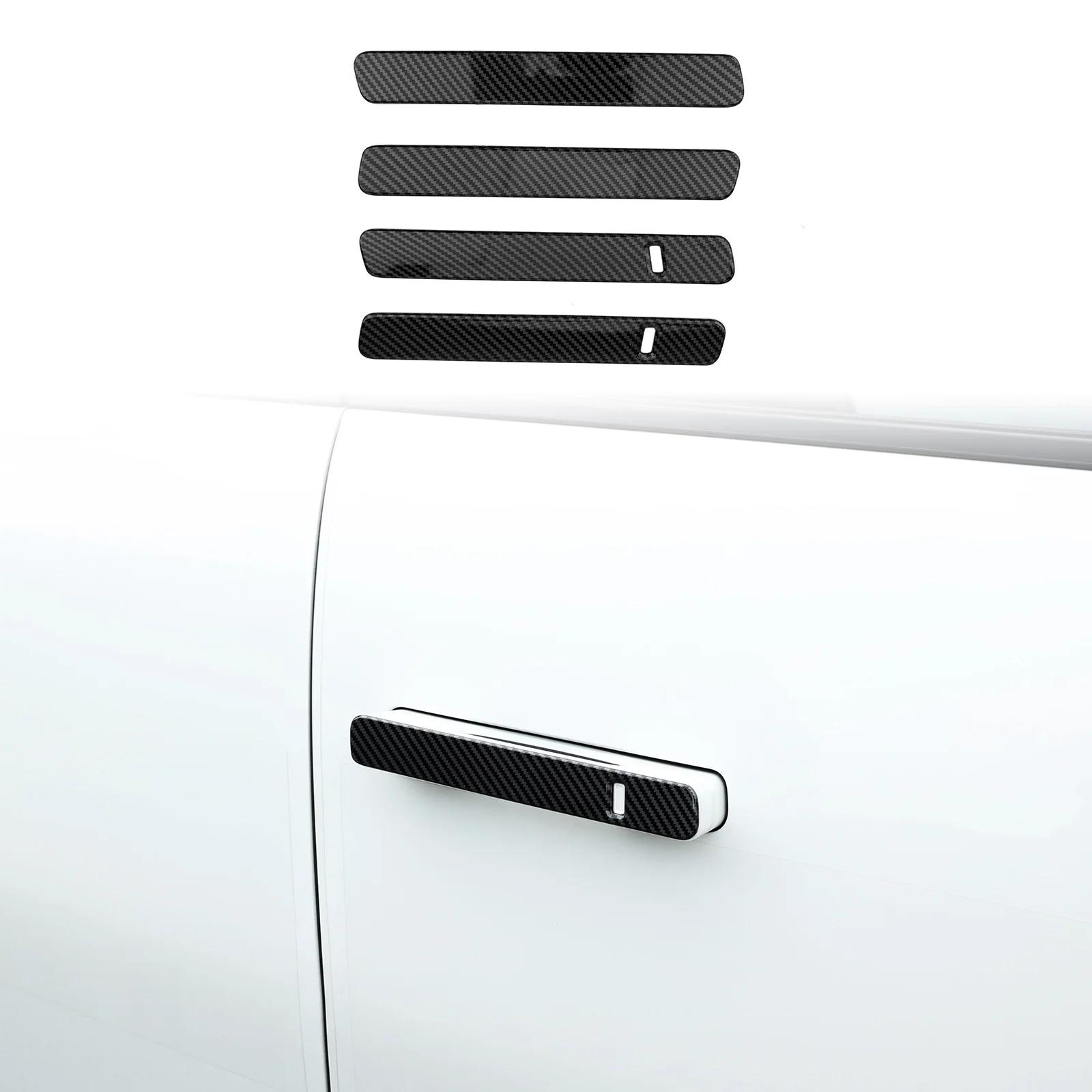 

For Kia EV9 LHD Car Exterior Door Handle Cover Cap Set Carbon Fiber Texture Trim LHD For Carbon