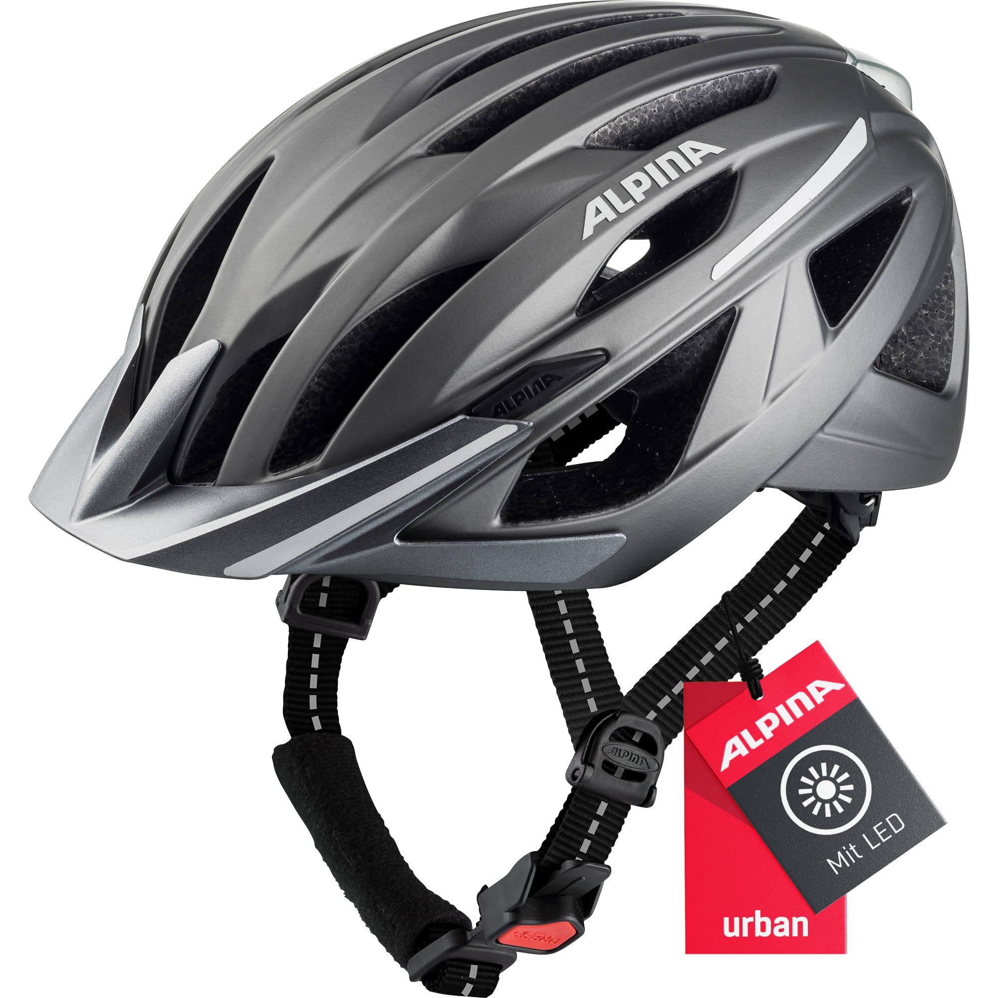 

Велосипедный шлем ALPINA HAGA со светодиодом CE Сделано в Подходит см Женский Легкий, Сертифицированный, Германия, 55-59