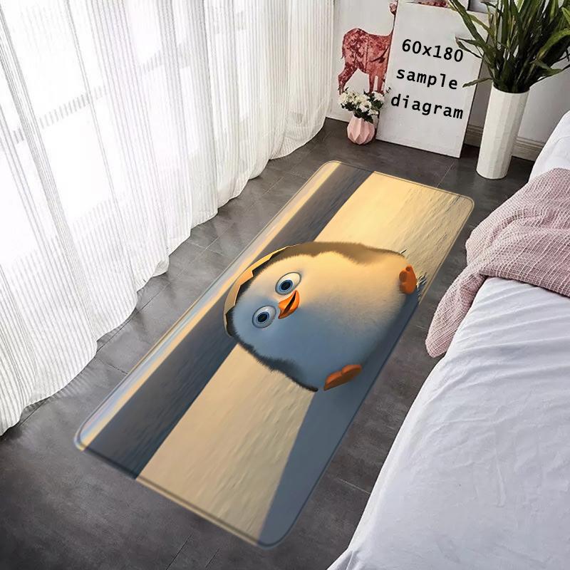 Interior Floor Mat Doormat Penguins of Madagascar Non-slip Foot Rug for Entryway Kitchen Carpet Bedroom Bedside Mats Home Decor 40cm x 60cm