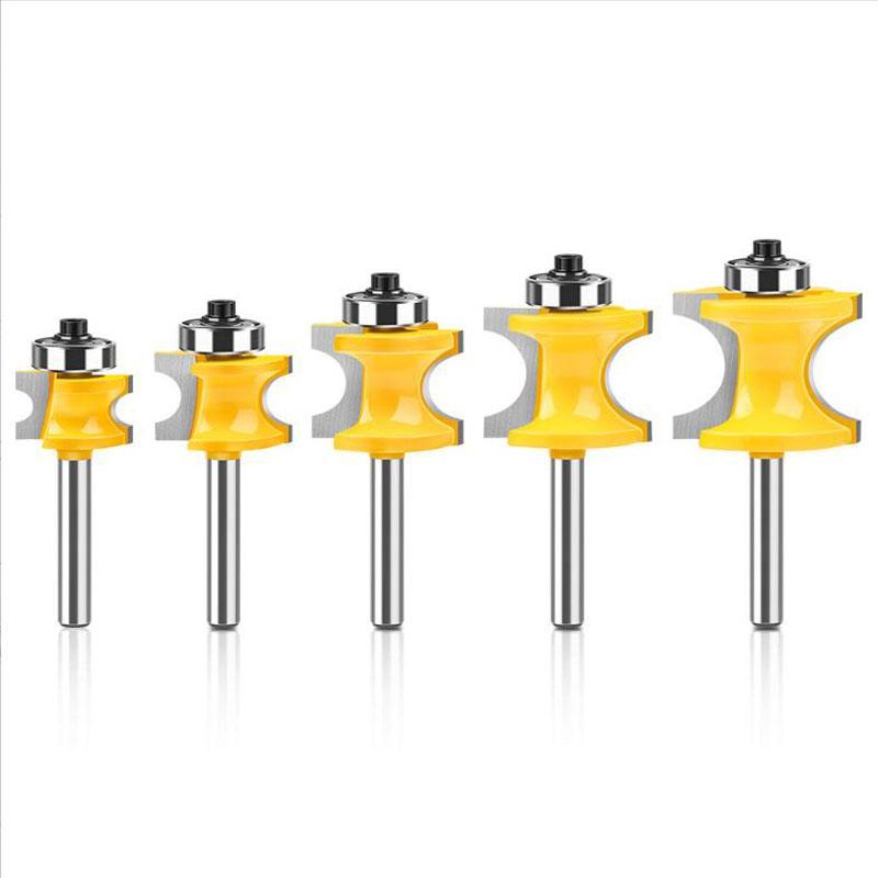6mm Shank 1/4inch Shank Half Round Bit Convex Edging Bits for Wood End Mill Woodworking Tool Industrial Grade Milling Cutter