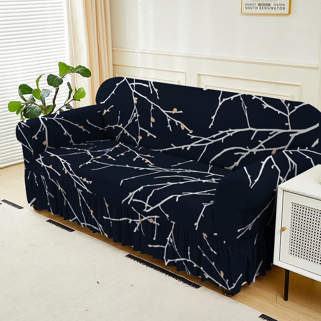 Universal All-Inclusive Elastic Sofa Cover, Four-Season Universal Sofa Cover, Nordic Style Internet Celebrity Skirt Sofa Protection