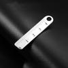 5pcs Stainless Steel Mini Ruler with Keychain, Portable Measuring Tool, White, for Office and School Supplies