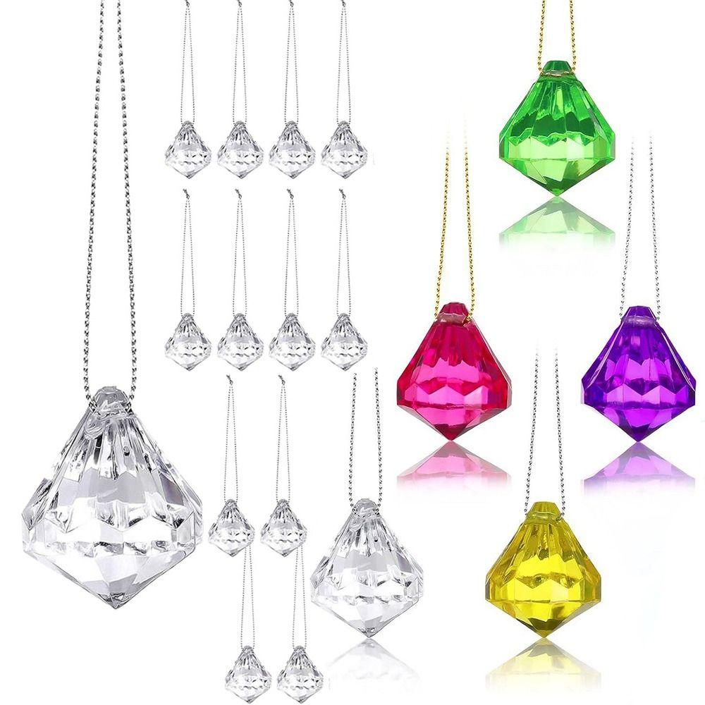 60pcs Multicolor Hanging Pendant Transparent Hanging Decorations  Holiday Decorating