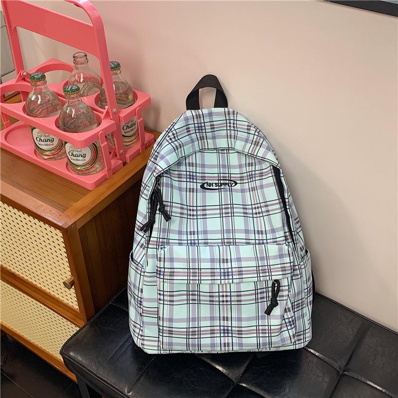 

Женский ретро клетчатый водонепроницаемый рюкзак: Милый, Легкий, Универсальный для школы, путешествий и поездок на работу One Size