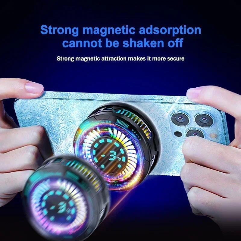 NEW F29 Digital Display Mobile Phone Cooler Semiconductor Cooling Fan Radiator Magnetic Back Clip Cool Heat Sink for IOS Android