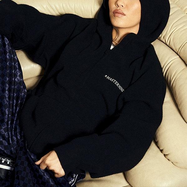 Vans X Mastermind World Zip Pullover Hoodie 'Black' Unisex VN0A7SQQBLK