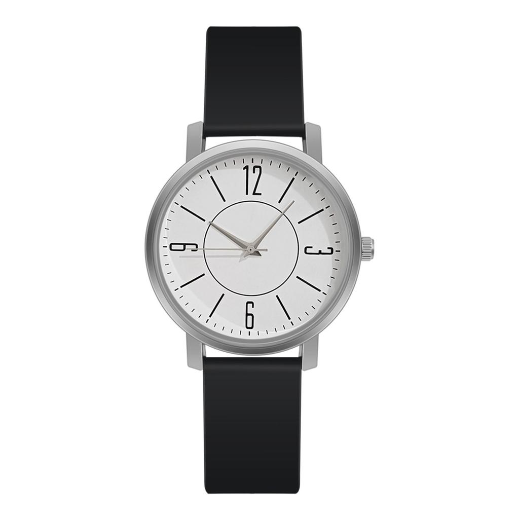 Quartz Wristwatch for Adults with Silicone Band Minimalist Design Round Dial Analog Display Suitable for Casual and Daily Wear