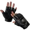 Men's Punk Rivet Fingerless Faux Leather Gloves for Cycling & Street Dance