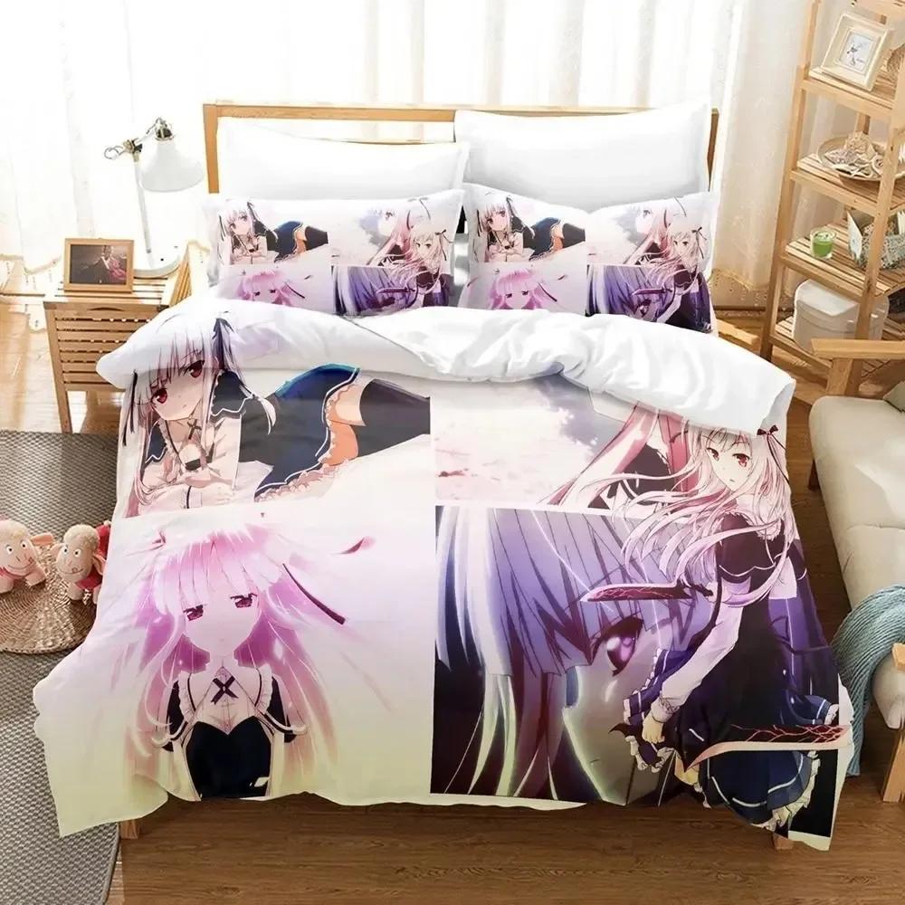 Comforter Kawaii Anime Absolute Duo Bedding Set Printed Bed Set With Single Double Queen King Size Boys Girl Adult