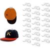 24 Pack Adhesive Hat Hooks for Wall, Strong Baseball Cap Rack, Hat Organizer Display for Home Decor, Hat Hangers Holder for Wall, Door, Closet, No