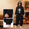 Couples Halloween Matching Flannel Jumpsuit Costume for Men and Women