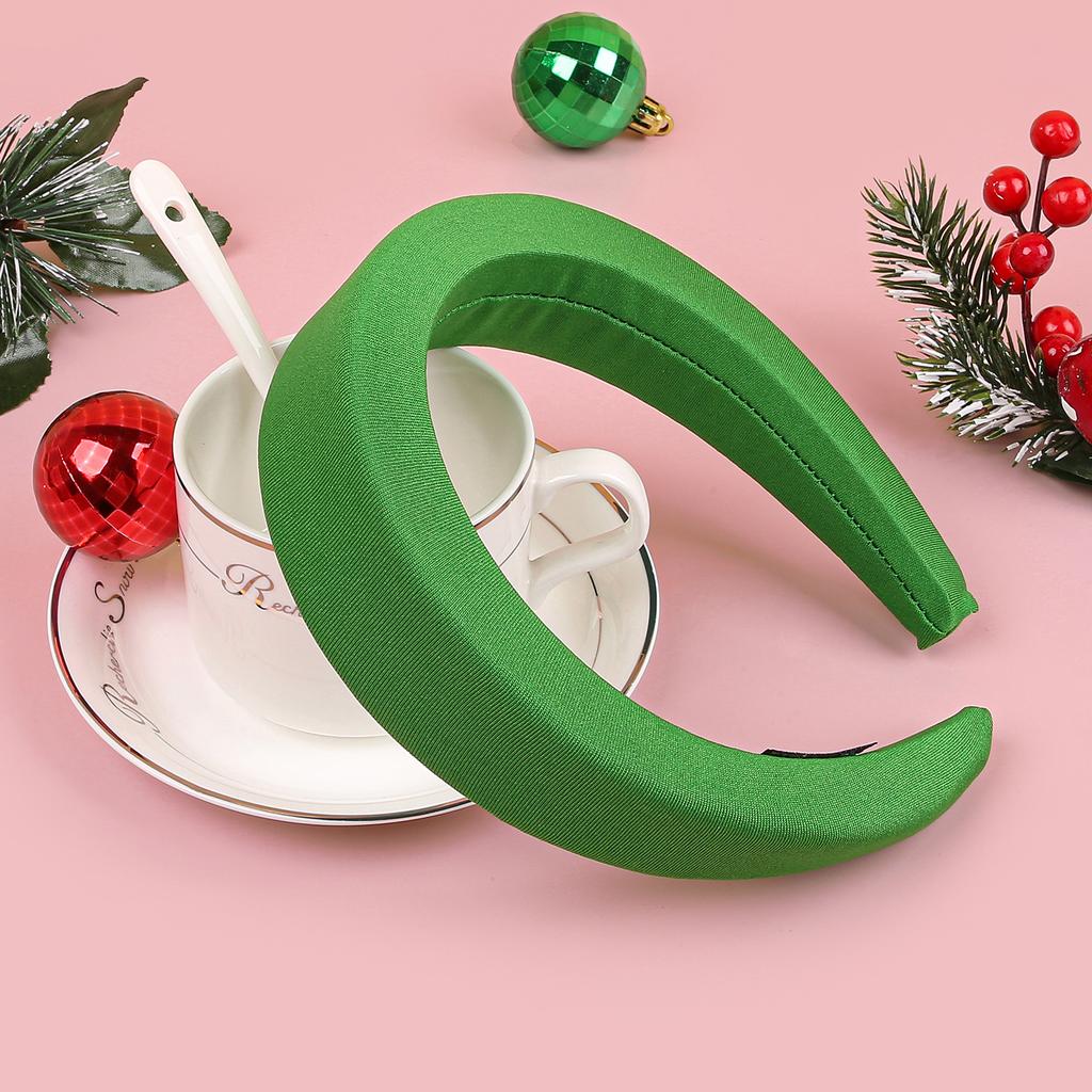 1/3pcs Christmas Red Green White Headbands Sponge Padded Hairband Headband Adult Hair Jewley Accessories for Women Girls