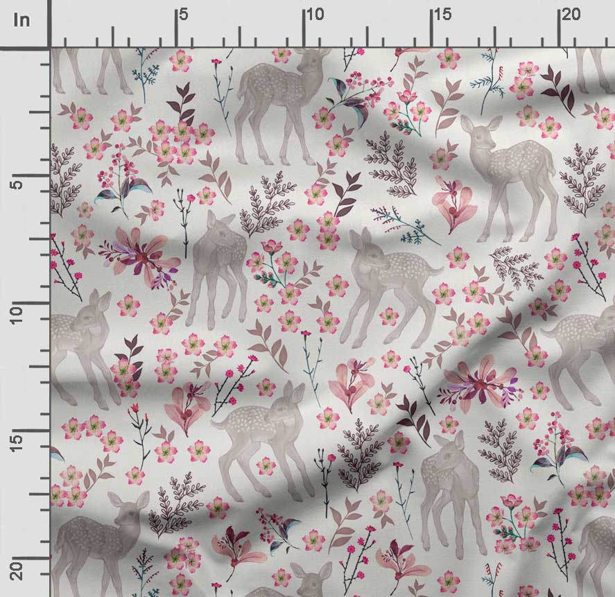 Soimoi Animals Print, Bavlna Cambric, Prošívací tkanina prodávaná The Yard 42 palců široká, bavlněná tkanina střední gramáže, Šicí potřeby,