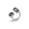 Geometric Square Black Diamond Adjustable Ring Ins Personalized Opening Live Ring Ring