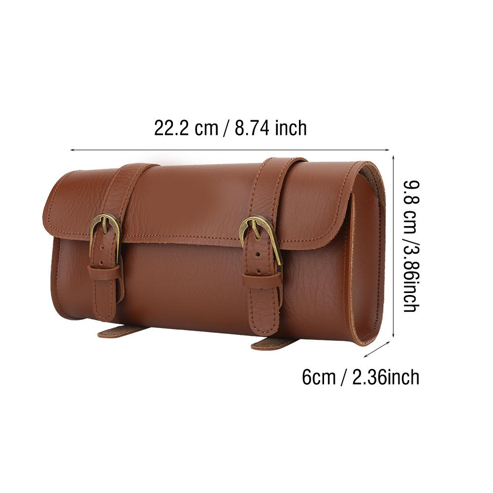 B Retro, Lther Front Frame Bag bike handlebar bag Artificial hdlight for Bike Pouch Cycling Accessory