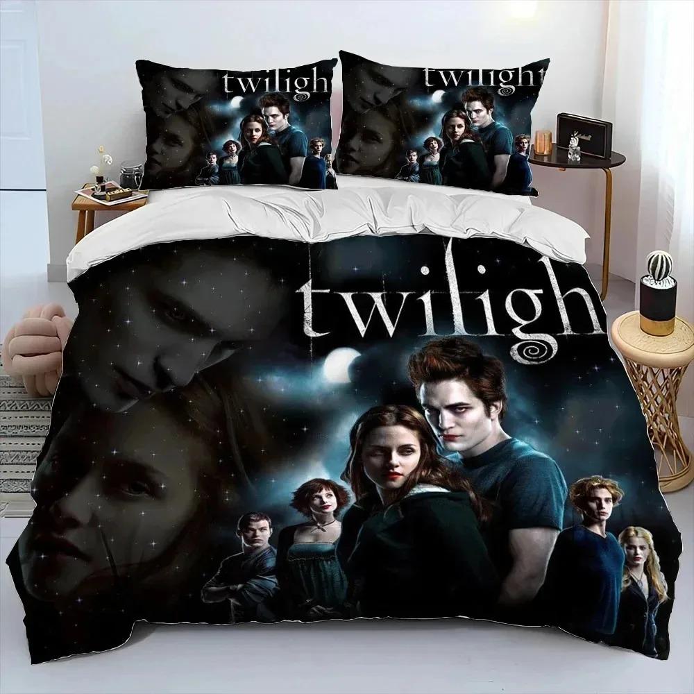 Skymningssagan Tryckta Sängkläder Utsökt Sängkläder Set Påslakan Täcke Sängkläder Set Lyxig Födelsedagspresent