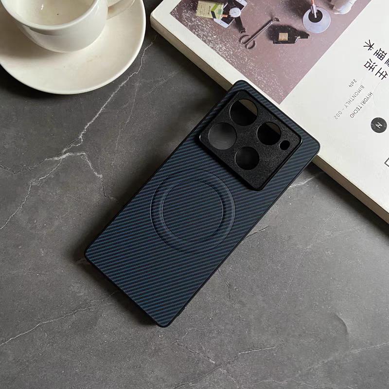 Magnetic Carbon Fiber Case For Redmi Note 15 Pro Max Lightweight Shockproof Non-Slip Comfortable Grip Cover For Redmi Note 15