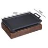 ZISIZ Rectangular Charcoal BBQ Grill with Non-stick Warming Plate