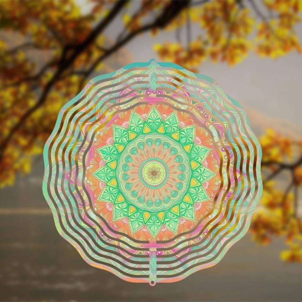 10 Inch Metal Kinetic Wind Spinner Garden Decor 360 Degree Rotating Hook No Electricity Needed Perfect for Balcony Yard Outdoor