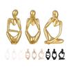 3 Pcs Resin Thinker Style Abstract Statue Collectible Thinking Figure Sculpture for Home Office Bookshelf Desktop Decor