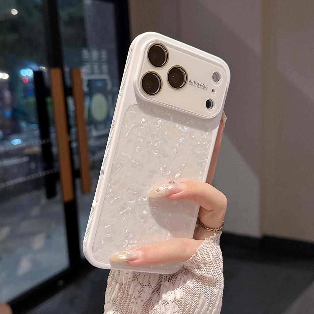 Large Shell Texture Full Coverage Phone Case for Apple Pro Max - Drop-Proof and High-End Feel Protective Case