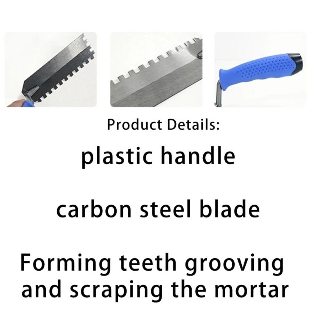 Carbon Steel Masonry Trowel Teeth Design Plaster Trowel Notched Trowel  Waterproofing Application