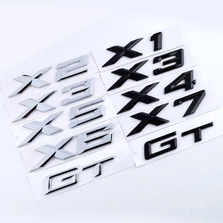 BMW X1-X7 Modified Car 3D Rear Emblem Sticker Letters