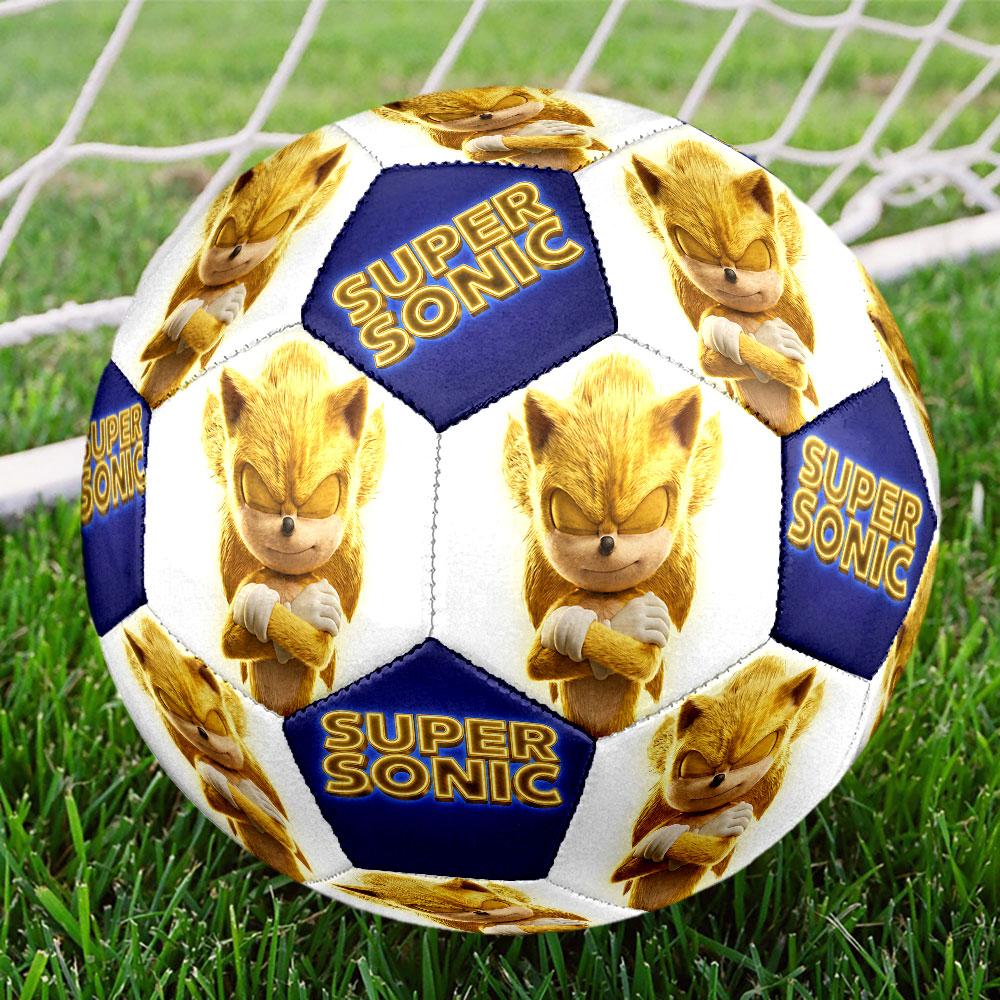 1pc Sonic the Hedgehog Soccer Ball Size 5 Indoor Soccer Ball Fashion Colorful Backyard Game - Great For Sports Fans Gift HE44