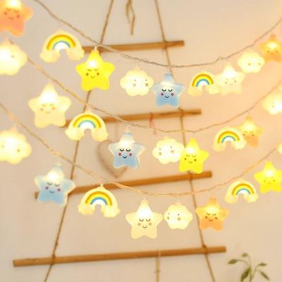 Guirlande Lumineuse LED Nuage Guirlande Lumineuse LED Créative Étanche Guirlande Étoile 3M 20LED Veilleuse Unique Fête d'Anniversaire Enfants
