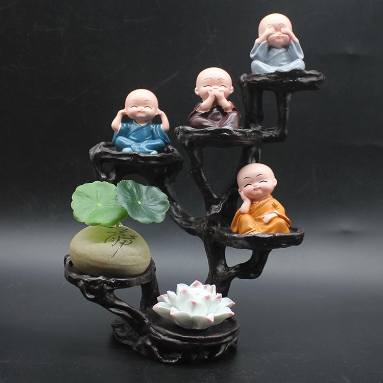 Zen Monk Figurine Ornament for Home Decor - Perfect for Living Room, Office, or Gift Displays