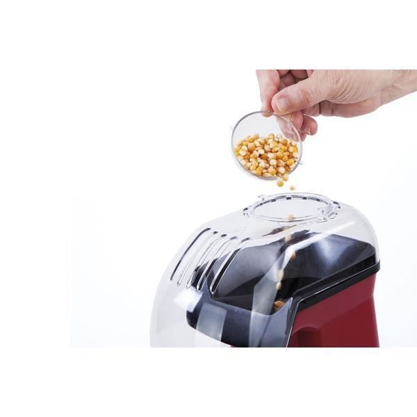 Machine à popcorn - JATA - PAL97 - Rouge - 1200 Watt - Sans huile en 3 minutes