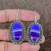 Purple Lace Agate Gemstone 925 Sterling Silver Jewelry Earring 2.29" KKG-698