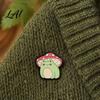 Enamel Safety Pin Brooch Pin Frog Mushroom Design Lapel Glaze Bright Color Badge Cartoon with Standard Versatile for Clothing Bags Hats Shoes