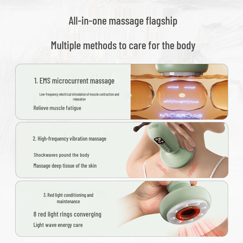 Jade Stone Electric Cupping & Gua Sha Massager CN plug (adapter included)