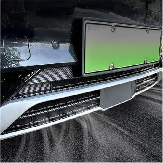 Car Front Bumper Grill Mesh Air Inlet Vent Guards Grille Net Protective Cover Compatible For BYD Sealion 7 EV 2024 2025 Accessories(Carbon fiber