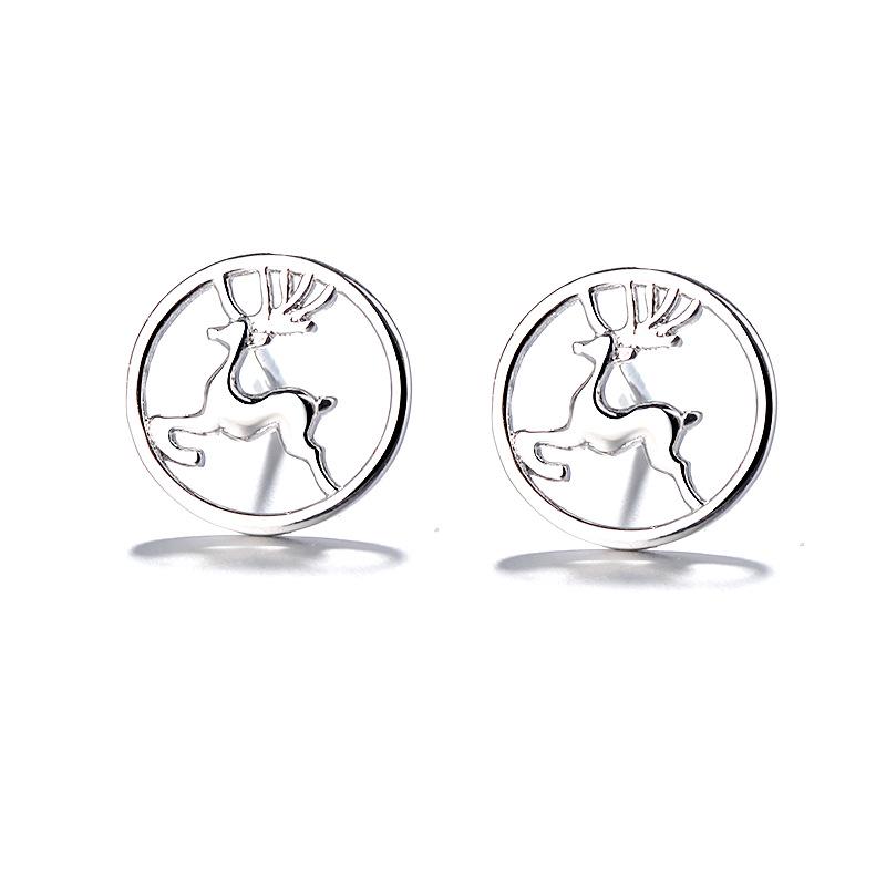 Очаровательные серьги-пусеты в виде оленей: Вдохновленный стилем Мори-гёрл с японским и корейским колоритом