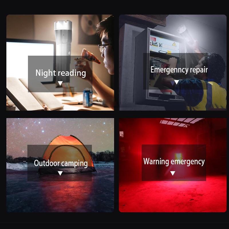 XHP160 Super High Power Flashlight Multi-Mode Waterproof Torch Outdoor Emergency Light Camping Lantern Spotlight Flash Light