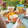 JOYYE Hand-painted Gardenia Ceramic Cup Set (2-pack)