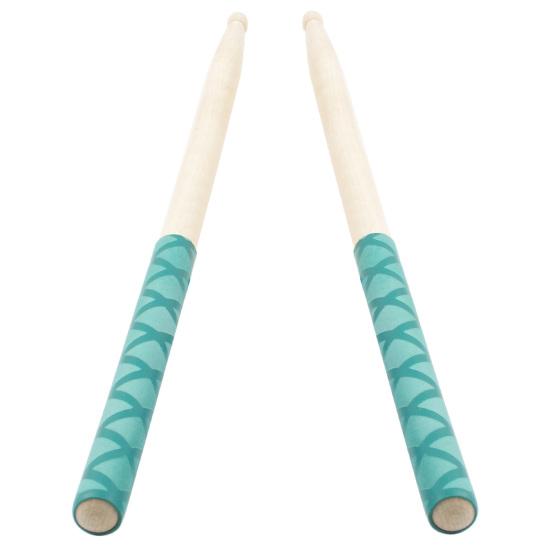1 Pair Drumstick Cover Frosted Surface Strong Heat Shrinkage Anti-scratch Non-slip X-Texture Pattern Handle Drumsticks Protectors for Performance