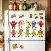 Cartoon Fruit Refrigerator Door Sticker DIY Grape Pear Banana Peel And Stick Wall Art Decals for Kitchen Cabinet Cupboard Fridge Decor