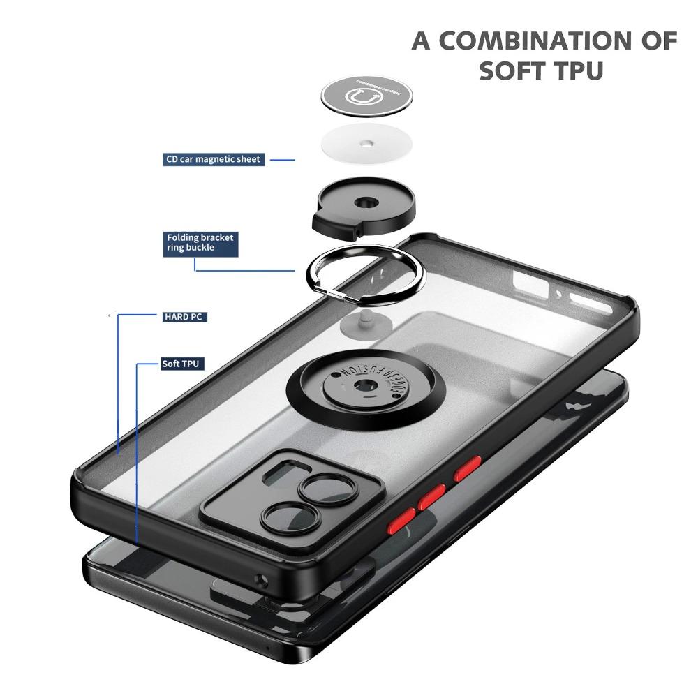 Armor Matte Case for Motorola Moto Edge 40 Neo Edge 30 Fusion Ultra Cover Ring Magnetic Holder Stand Business Full Protection