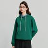 Women's Loose Fit Embroidered Hooded Sweatshirt