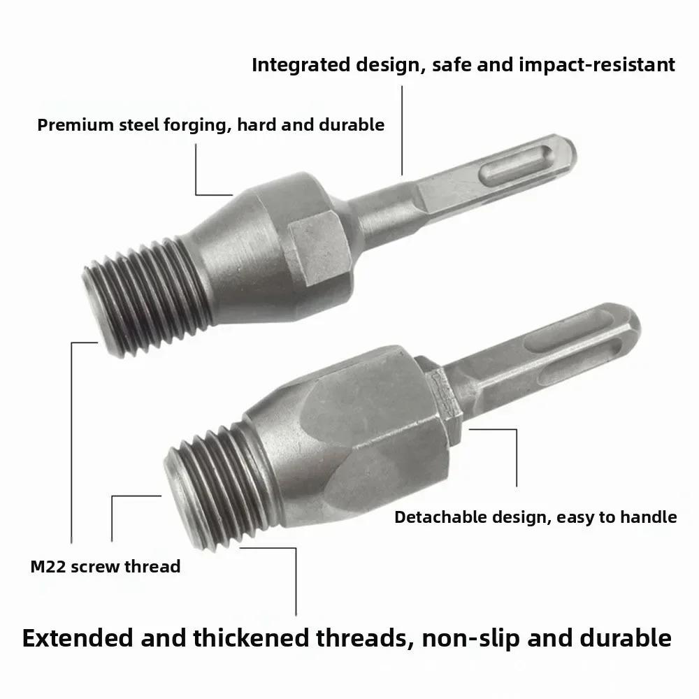 Adattatori Connettori Filettati per Punta da Trapano Diamantata Portatile M22 Filettatura a Vite Resistente Convertitore per Trapano Elettrico Adattatore per Trapano Parte di Utensile Elettrico
